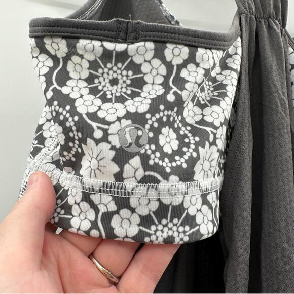 Lululemon No Limits Tank Top in Soot Light / Twiggy Printed Nimbus Sz S - Picture 5 of 7